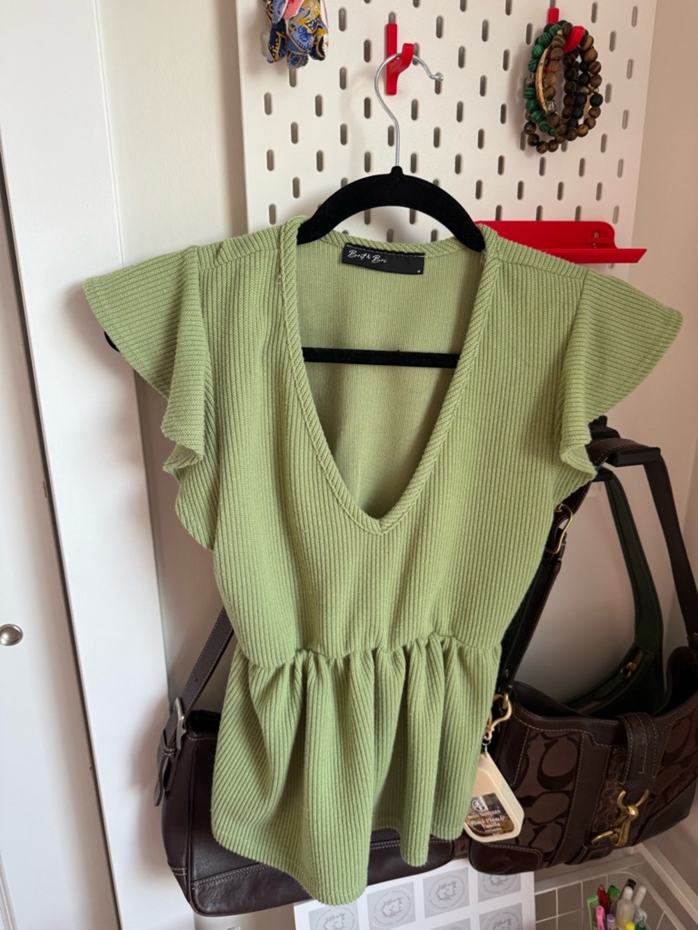 Peplum top - Cottage Core - Green - Medium